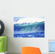 Hawaii, Oahu, North Shore, Curling Wave At World Famous Pipeline Wall Mural
