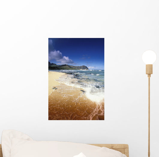 Hawaii, Kauai, Poipu, Shipwrecks Beach, White Sands, Shoreline Water Wall Mural