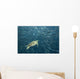 Green Sea Turtle Surrounded By Schooling Bigeye Jacks Wall Mural