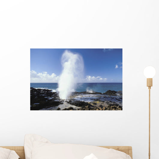 Hawaii, Kauai, Poipu, South Shore, Spouting Horn Blow Hole Wall Mural