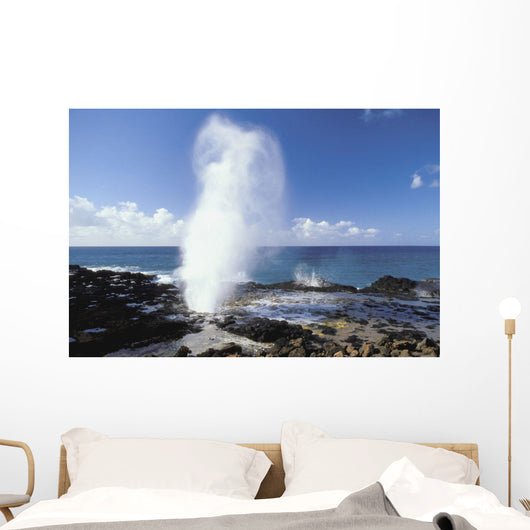 Hawaii, Kauai, Poipu, South Shore, Spouting Horn Blow Hole Wall Mural