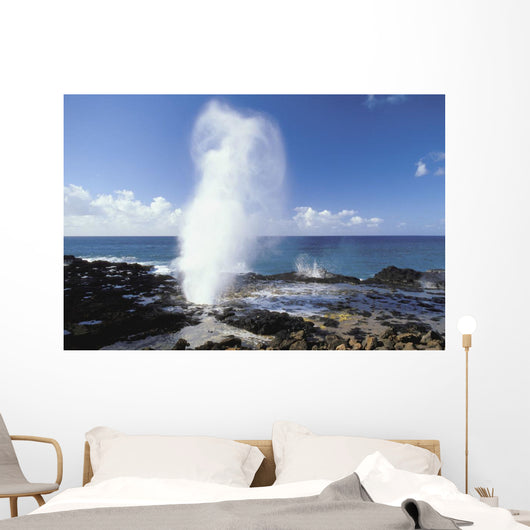 Hawaii, Kauai, Poipu, South Shore, Spouting Horn Blow Hole Wall Mural