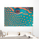 Indonesia, Extreme Close-Up Eye Of Bicolor Parrotfish Wall Mural
