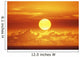 View Of Huge Orange Sun Sinking Towards The Horizon Wall Mural
