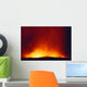 Lava Flowing Into Ocean At Night Wall Mural