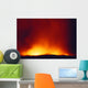 Lava Flowing Into Ocean At Night Wall Mural