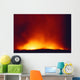 Lava Flowing Into Ocean At Night Wall Mural