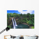 80 Foot High Waterfall Cascading Into Deep Pool Wall Mural