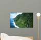 Hawaii, Big Island, Hamakua Coast, Waterfalls Cascade Into The Ocean Wall Mural