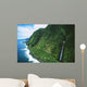 Hawaii, Big Island, Hamakua Coast, Waterfalls Cascade Into The Ocean Wall Mural