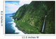 Hawaii, Big Island, Hamakua Coast, Waterfalls Cascade Into The Ocean Wall Mural