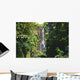 Hawaii, Maui, Hana Coast, Waterfall Surrounded By Lush Greenery Wall Mural