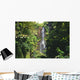 Hawaii, Maui, Hana Coast, Waterfall Surrounded By Lush Greenery Wall Mural
