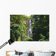 Hawaii, Maui, Hana Coast, Waterfall Surrounded By Lush Greenery Wall Mural