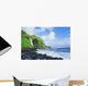 Hawaii, Maui, Hana, Pokupupu Point And Waikani Falls Going Into Ocean Wall Mural