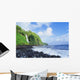 Hawaii, Maui, Hana, Pokupupu Point And Waikani Falls Going Into Ocean Wall Mural