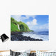 Hawaii, Maui, Hana, Pokupupu Point And Waikani Falls Going Into Ocean Wall Mural