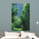 Hawaii, Maui, Hana, Oheo Gorge, Waimoku Falls, And Bamboo Forest Wall Mural