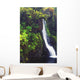 Hawaii, Maui, Foliage And Waterfall Along Hana Highway Wall Mural