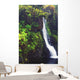 Hawaii, Maui, Foliage And Waterfall Along Hana Highway Wall Mural