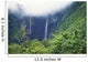 Hawaii, Big Island, Waipio Valley, Twin Waterfalls With Lush Greenery Wall Mural