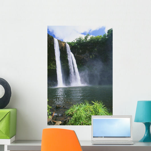 Three Waterfalls Empty Into Same Pool Wall Mural