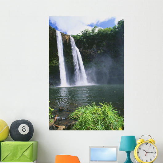 Three Waterfalls Empty Into Same Pool Wall Mural