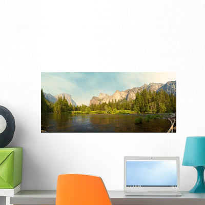 Yosemite Valley Panorama shown on a wall