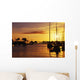Hawaii, Oahu, Waikiki Yacht Harbor At Sunset Wall Mural