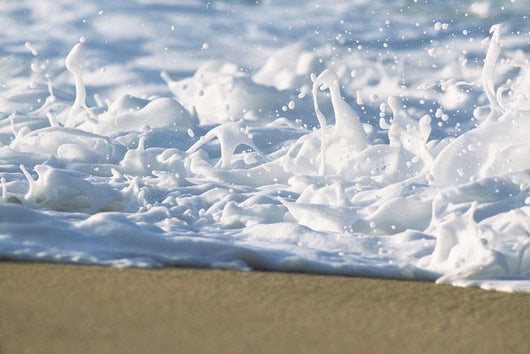 Hawaii, Ripple Of Water And Seafoam Breaks On Sandy Shore Wall Mural