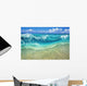 Ripple Of Crystal Clear And Turquoise Water Breaks On Sandy Shore Wall Mural