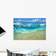 Ripple Of Crystal Clear And Turquoise Water Breaks On Sandy Shore Wall Mural