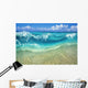 Ripple Of Crystal Clear And Turquoise Water Breaks On Sandy Shore Wall Mural