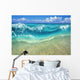 Ripple Of Crystal Clear And Turquoise Water Breaks On Sandy Shore Wall Mural
