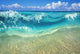 Ripple Of Crystal Clear And Turquoise Water Breaks On Sandy Shore Wall Mural