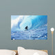 Hawaii, Oahu, North Shore, Silhouette Of Surfer In Pipeline Barrel Wall Mural