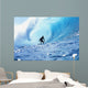 Hawaii, Oahu, North Shore, Silhouette Of Surfer In Pipeline Barrel Wall Mural