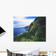 Hawaii, Big Island, Hamakua Coast, Waterfalls Cascade Into The Ocean Wall Mural