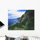 Hawaii, Big Island, Hamakua Coast, Waterfalls Cascade Into The Ocean Wall Mural