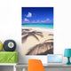 Tropical Beach Scene With Palm Shadow On Shoreline Sand Wall Mural