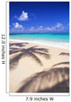 Tropical Beach Scene With Palm Shadow On Shoreline Sand Wall Mural