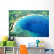 Hawaii, Kauai, Aerial Of Hanalei Bay, Boats In Ocean Wall Mural