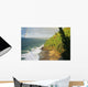 Hawaii, Kauai, Napali Coast, Hanakapiai Beach, Rainbow In Distance Wall Mural