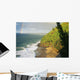 Hawaii, Kauai, Napali Coast, Hanakapiai Beach, Rainbow In Distance Wall Mural