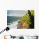 Hawaii, Kauai, Napali Coast, Hanakapiai Beach, Rainbow In Distance Wall Mural