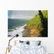 Hawaii, Kauai, Napali Coast, Hanakapiai Beach, Rainbow In Distance Wall Mural