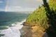 Hawaii, Kauai, Napali Coast, Hanakapiai Beach, Rainbow In Distance Wall Mural