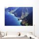 Hawaii, Kauai, Na Pali Coast, Aerial View Along Mountains Wall Mural