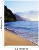 Hawaii, Kauai, Napali Coast, Haena Beach, Late Afternoon Wall Mural