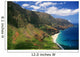 Hawaii, Kauai, Aerial Along Napali Coastline, Rugged Cliffs Wall Mural